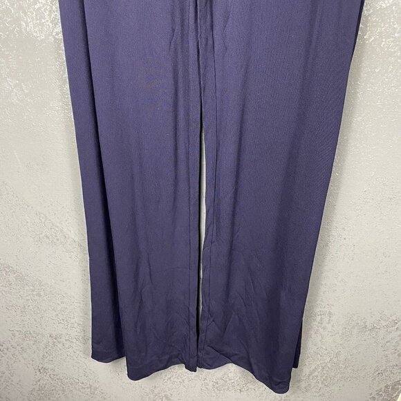 Sutton Studio navy silky wide leg pants. super comfy. size 8. NWT - Picture 4 of 11